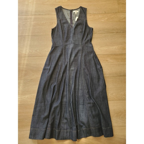 Madewell Dresses & Skirts - Madewell Denim V-Neck Maxi Dress 100% Cotton Sleeveless Size 12